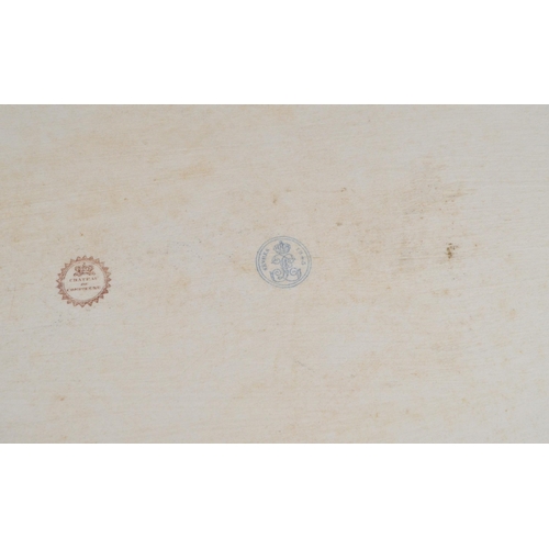 20 - Sevres - A large early 20th century Sevres porcelain serving platter. The platter of oval form, with... 