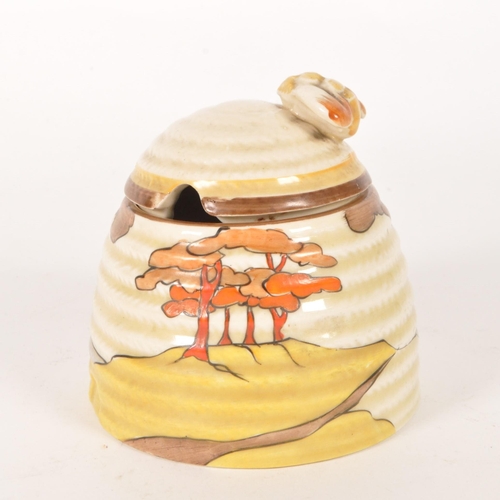 3 - Clarice Cliff - Bizarre - Early 20th century art deco ceramic honey pot hand painted in the Fantasqu... 