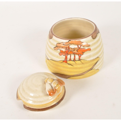 3 - Clarice Cliff - Bizarre - Early 20th century art deco ceramic honey pot hand painted in the Fantasqu... 