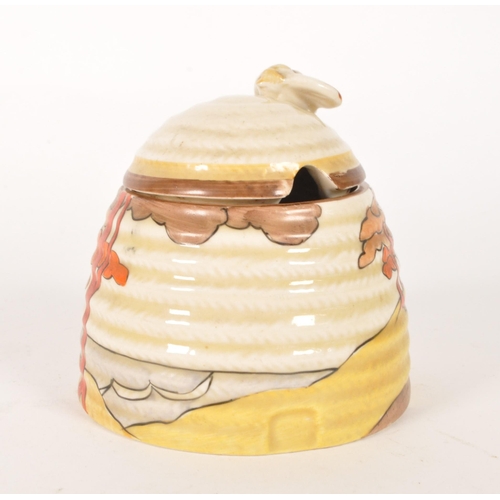 3 - Clarice Cliff - Bizarre - Early 20th century art deco ceramic honey pot hand painted in the Fantasqu... 