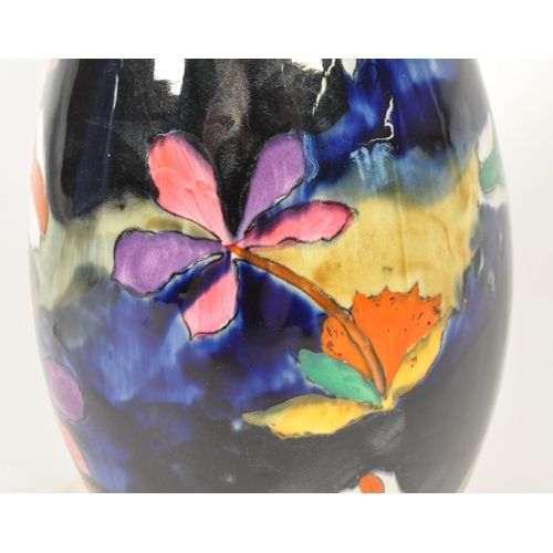 42 - Molly Hancock for S Hancock and Sons, a Cremorne, Coronaware vase, tapering form, hand painted with ... 