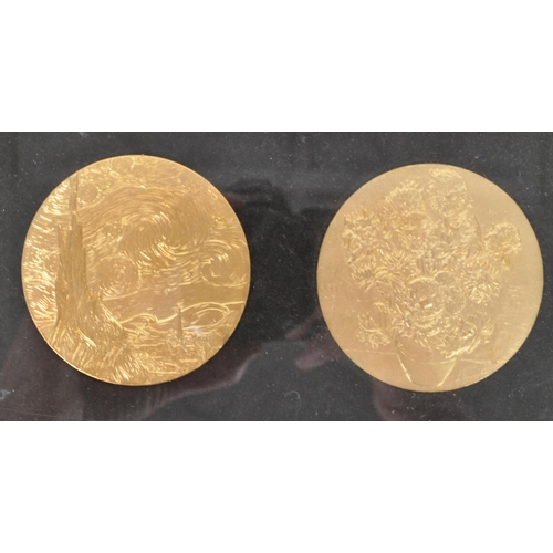 Franklin Mint - 1979 Van Gogh 24 K gold plated bronze art relief