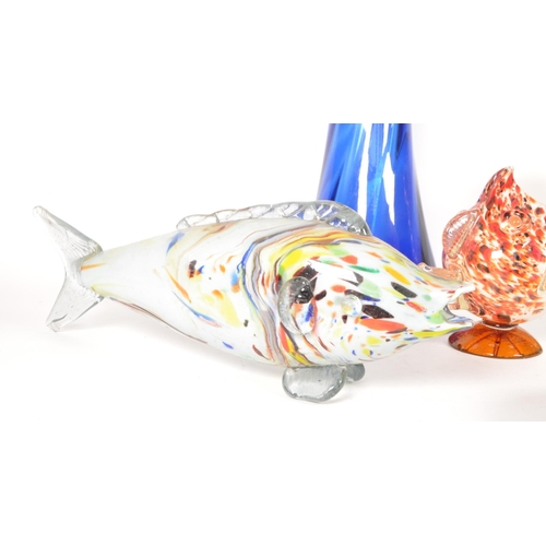 60 - A collection of vintage mid 20th century Murano and other studio art glass. The collection to includ... 