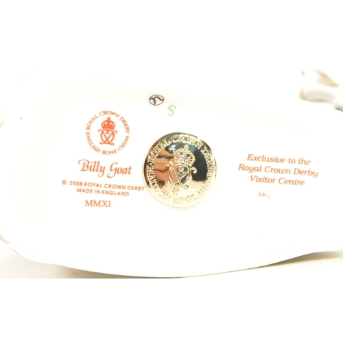7 - Royal Crown Denby - 2008 bone china Billy Goat paperweight. Numbered MMXI to the base with gold stop... 