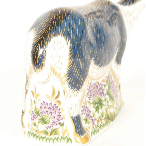 7 - Royal Crown Denby - 2008 bone china Billy Goat paperweight. Numbered MMXI to the base with gold stop... 