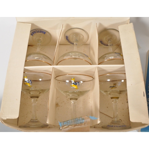 9 - Babycham - Three 1970s vintage party packs of six drinking glasses. Each box holding six sweet spark... 