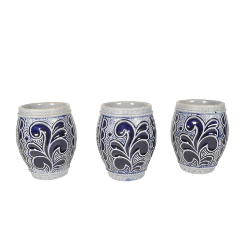 10 - West German mid century ceramic jug with cups / lemonade set. Comprising of large water jug, with si... 