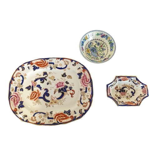 137 - Collection of early 19th century Victorian ironstone china dinnerware. To include Mason's serving pl... 