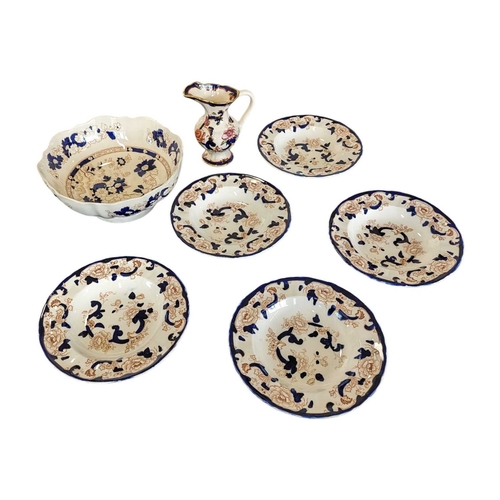 137 - Collection of early 19th century Victorian ironstone china dinnerware. To include Mason's serving pl... 