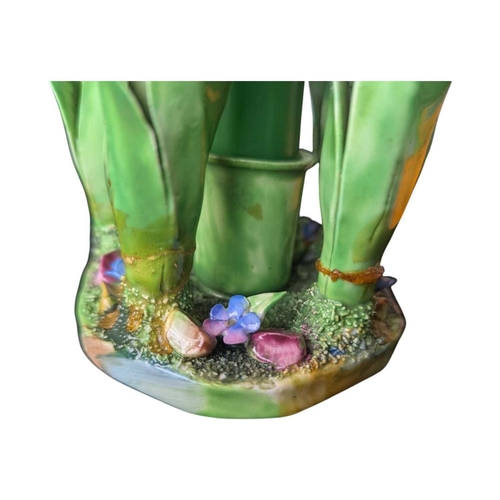 150 - Crown Staffordshire - Early 20th century Art Deco tulips diorama spill vase. Stamped to base. Sold a... 