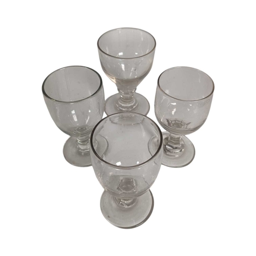 158 - Collection of George III, Victorian and later drinking glasses accompanied by an epergne. To include... 