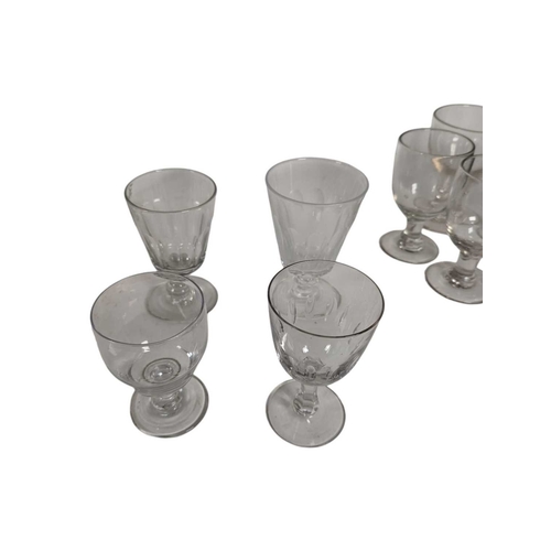 158 - Collection of George III, Victorian and later drinking glasses accompanied by an epergne. To include... 