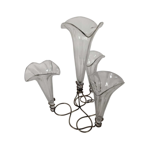 158 - Collection of George III, Victorian and later drinking glasses accompanied by an epergne. To include... 