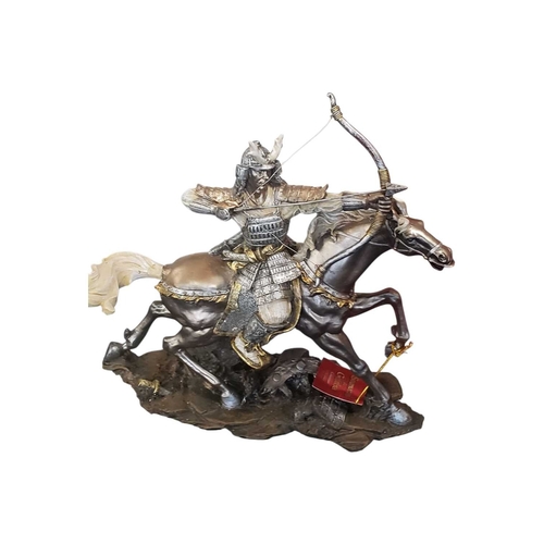 165 - Samurai & Geisha Collection by Regeny - A boxed vintage 20th century resin statue / sculpture. S... 