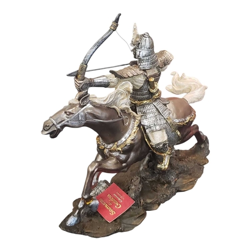 165 - Samurai & Geisha Collection by Regeny - A boxed vintage 20th century resin statue / sculpture. S... 