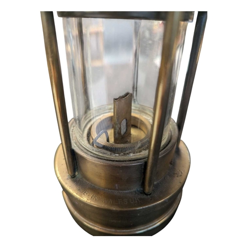176 - A 20th century vintage Welsh Cambrian brass and copper miners' lamp. By E. Thomas & Williams Ltd... 
