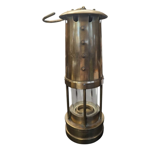 176 - A 20th century vintage Welsh Cambrian brass and copper miners' lamp. By E. Thomas & Williams Ltd... 
