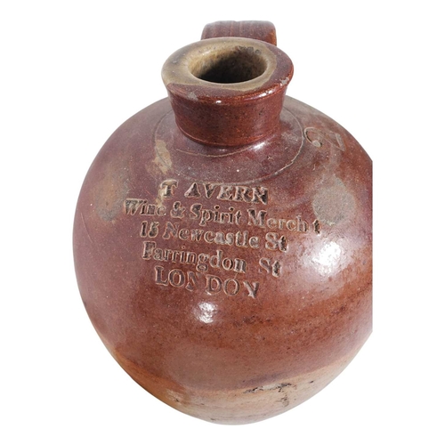 36 - Collection of 19th century Victorian two tone stoneware. Comprised of a T Avern Wine and Spirits Lon... 