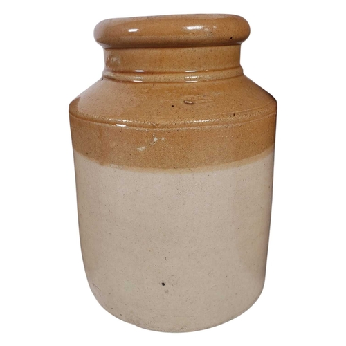 36 - Collection of 19th century Victorian two tone stoneware. Comprised of a T Avern Wine and Spirits Lon... 