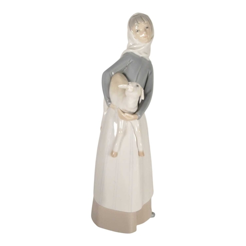 37 - Collection of four late 20th century Lladro porcelain figures. Comprised of Shepherdess with Basket ... 