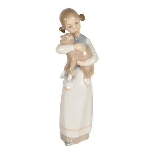37 - Collection of four late 20th century Lladro porcelain figures. Comprised of Shepherdess with Basket ... 