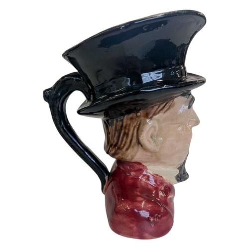 52 - 19th century Victorian pottery Toby / character jug. Depicting a bearded man in a top hat wearing a ... 