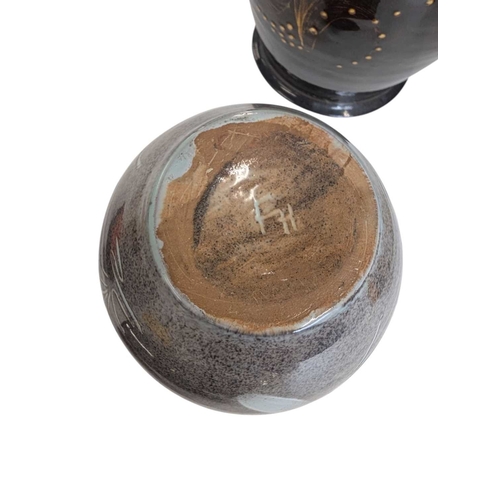 55 - Fishley Holland - Two pieces of 20th century studio pottery vases. Comprising a large baluster shape... 