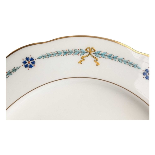 76 - Coalport - Collection of six early 20th century porcelain cabinet plates and three serving plates. E... 