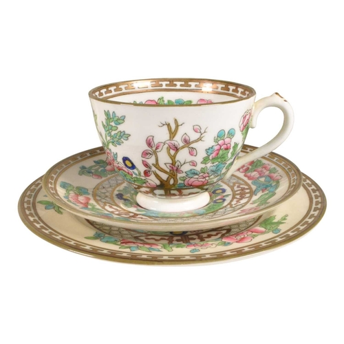 86 - Coalport - Late 19th century Indian Tree patterned china tea service. Comprising small plates, sauce... 