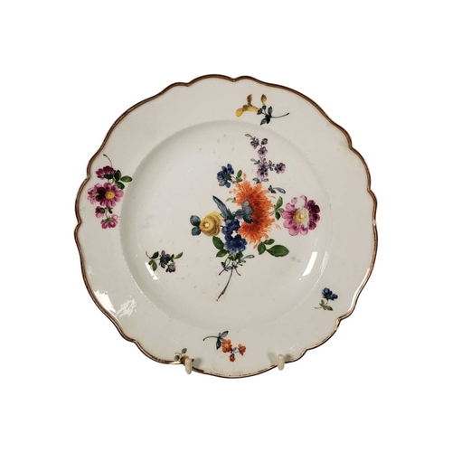 88 - Collection of 19th century Meissen porcelain hand painted floral plates and a Richard Klemm, Dresden... 