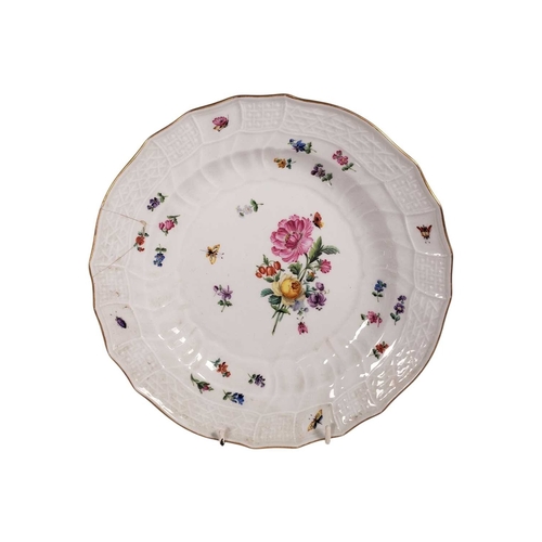 88 - Collection of 19th century Meissen porcelain hand painted floral plates and a Richard Klemm, Dresden... 