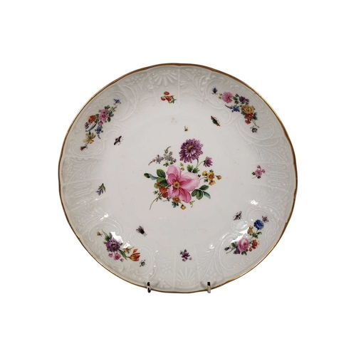 88 - Collection of 19th century Meissen porcelain hand painted floral plates and a Richard Klemm, Dresden... 