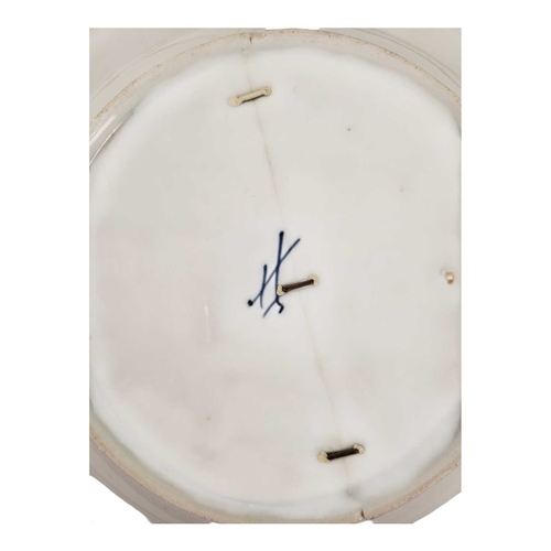 88 - Collection of 19th century Meissen porcelain hand painted floral plates and a Richard Klemm, Dresden... 