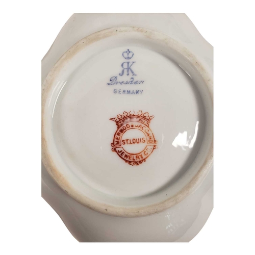 88 - Collection of 19th century Meissen porcelain hand painted floral plates and a Richard Klemm, Dresden... 