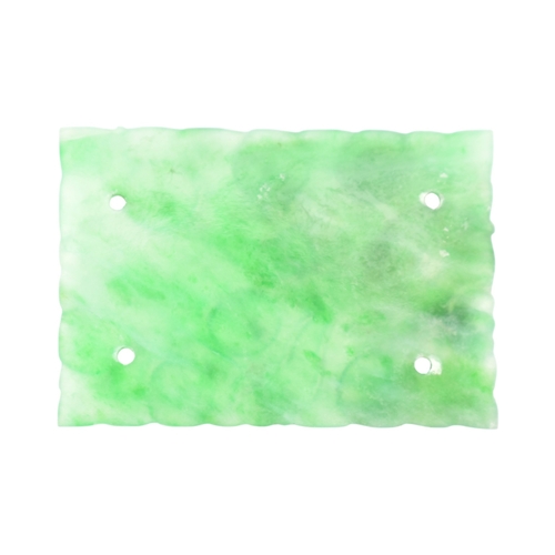 63 - A Chinese carved Jade panel. The panel with carved fruits and flowers. Measures 3.8cm.