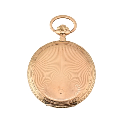 111 - A 14ct gold Congress Watch Company full hunter pocket watch. The watch within a clam shell case with... 