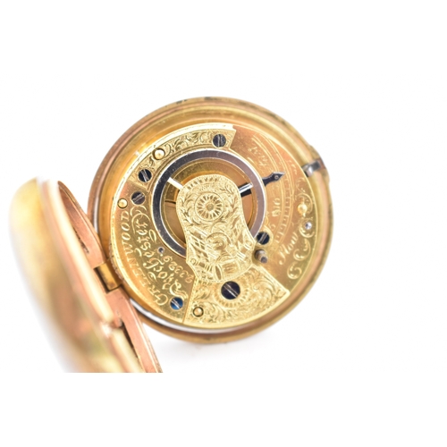 118 - A 19th century Greenwood of Rochester fusee movement pocket watch. The movement marked for maker, se... 