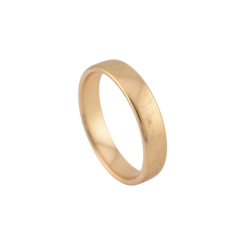 187 - A hallmarked 9ct gold band ring. Hallmarked London. Sponsors mark W&Co. Total weight 6g