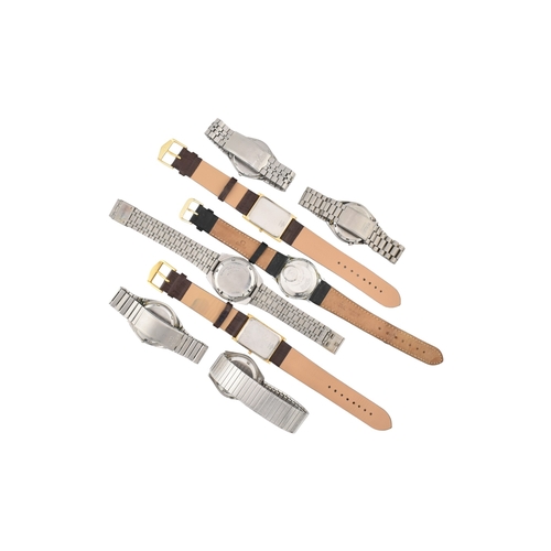 218 - A collection of Seiko wristwatches to include Seiko Quartz, 2 Automatic Seiko 5, Seiko 5 with black ... 