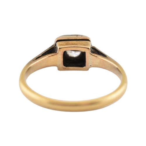 306 - An early 20th century 18ct gold white stone solitaire ring. Stamped 18ct. Weight 2.2g. Size J