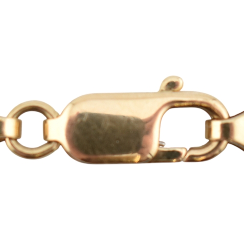 307 - A hallmarked 9ct gold curb link chain necklace. The necklace is formed with flat curb links to lobst... 
