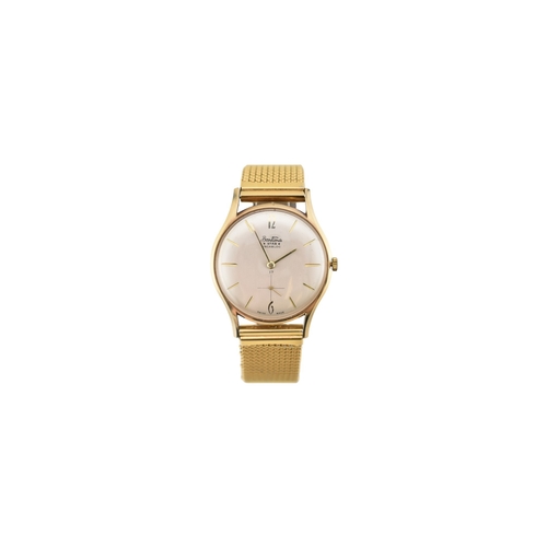 312 - A hallmarked 9ct gold Bentina Star gentleman's wristwatch. Champagne dial with baton markers. Set to... 