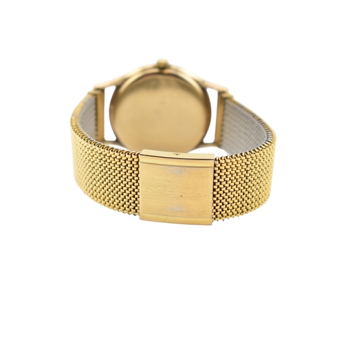 312 - A hallmarked 9ct gold Bentina Star gentleman's wristwatch. Champagne dial with baton markers. Set to... 