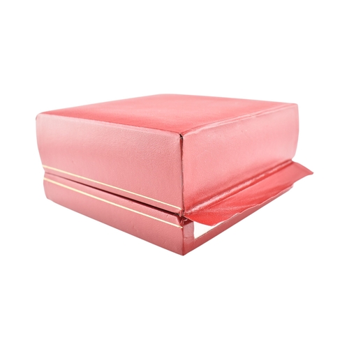 317 - A 1960s Omega watch case in red with outer white box and booklet. 