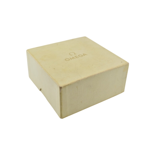 317 - A 1960s Omega watch case in red with outer white box and booklet. 