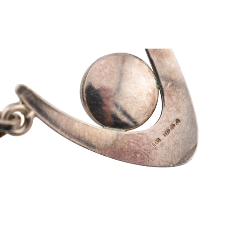 318 - Arne Johansen - A 1970s Danish modernist 925 sterling silver necklace and bracelet set. The necklace... 