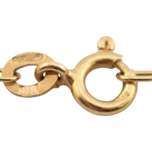 326 - An 18ct gold pendant necklace. The necklace with heart and key motif pendant. Italian assay marks *5... 