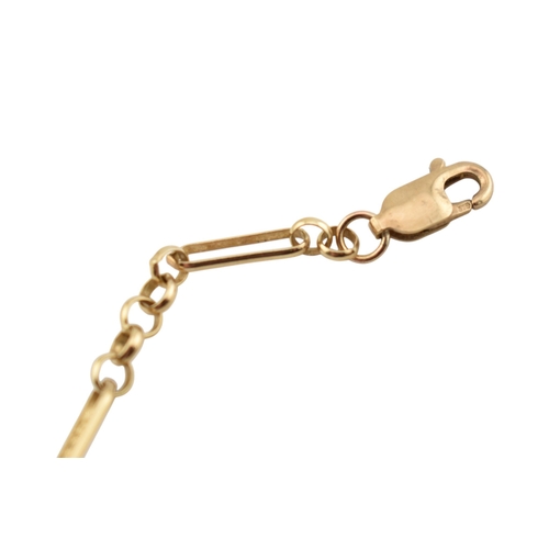 328 - A 9ct gold fancy linked necklace. Stamped 375. Weight 5g. Measures 45cm