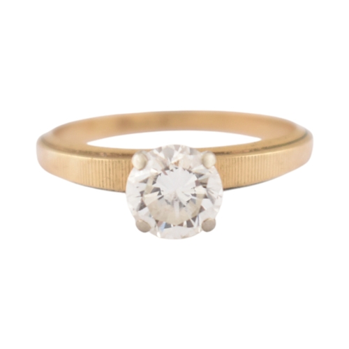331 - A 14ct gold Diamonique CZ stacking ring. The ring in three parts all set with CZ. Stamped CZ DQ 14k.... 