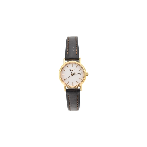 334 - LONGINES - A circa 1993 gold plated stainless steel quartz calendar wristwatch. Caseback with ref. L... 